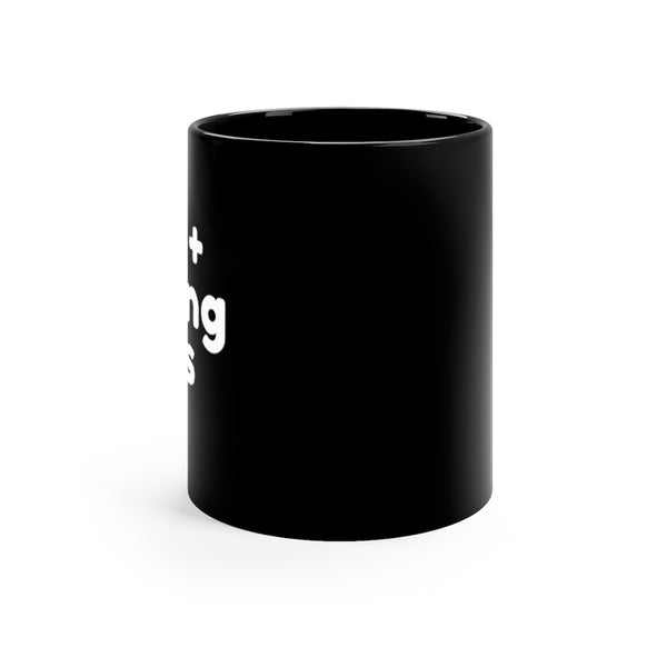 Hugs & Kisses Black Mug