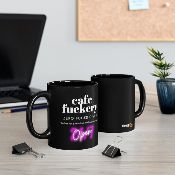 Café Fuckery Black Mug