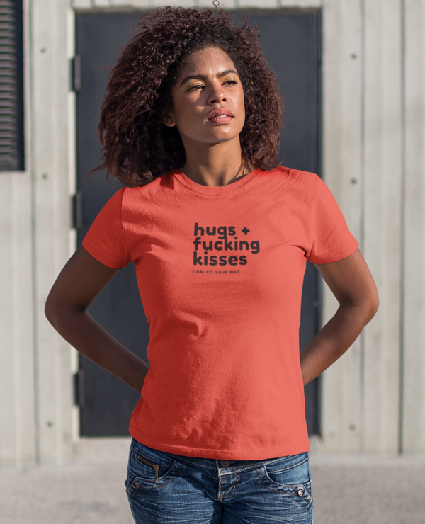 Women's Hugs & Fucking Kisses Graphic