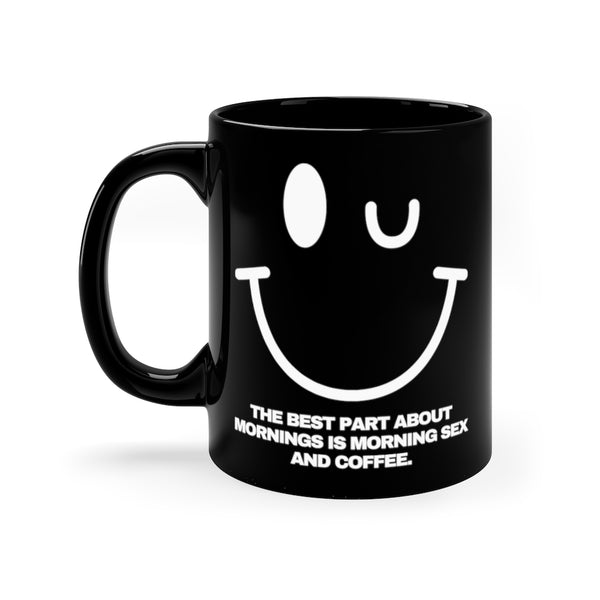 Morning Sex Black Mug