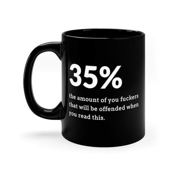 35% Of You Fuckers Black Mug