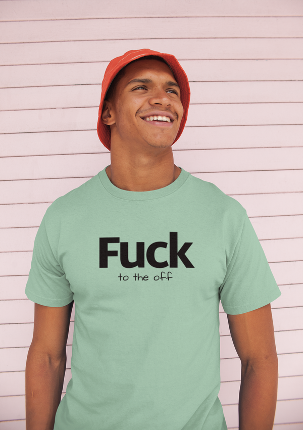 Men's Fuck To The Off Black Print