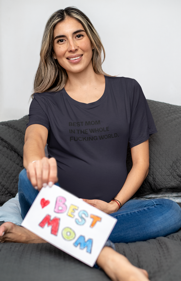 Women's Best Mom Black Print