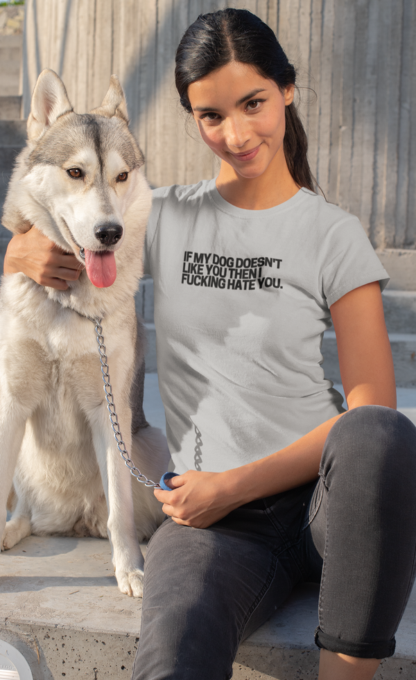 Women's Dog Doesn't Like You Black Print