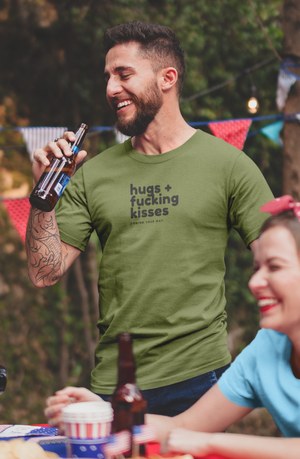 Men's Hugs & Fucking Kisses Graphic