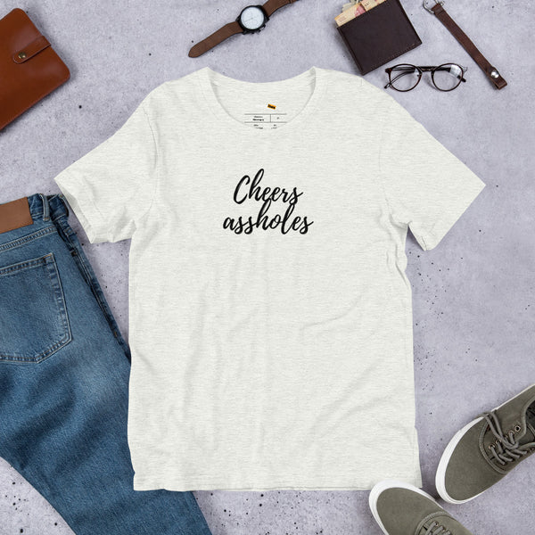 Men's Cheers Assholes Black Print