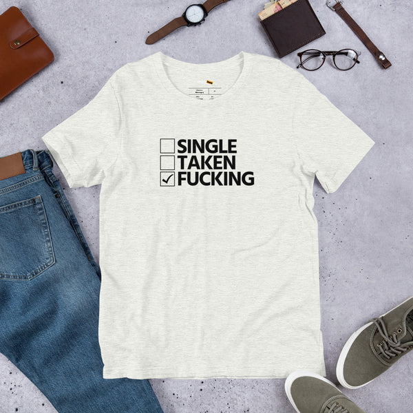 Men's Single Taken Fucking Black Print