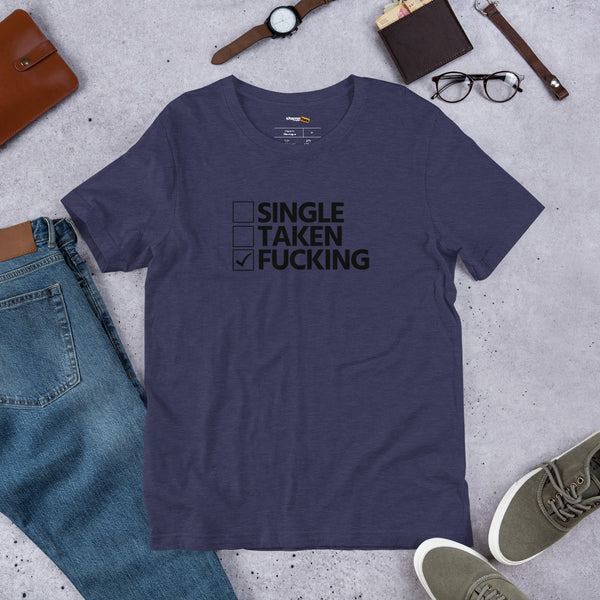 Men's Single Taken Fucking Black Print