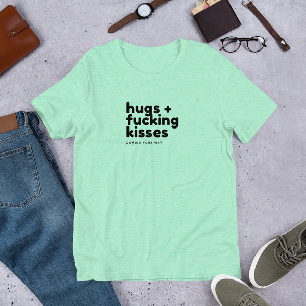 Men's Hugs & Fucking Kisses Graphic