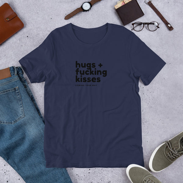 Men's Hugs & Fucking Kisses Graphic