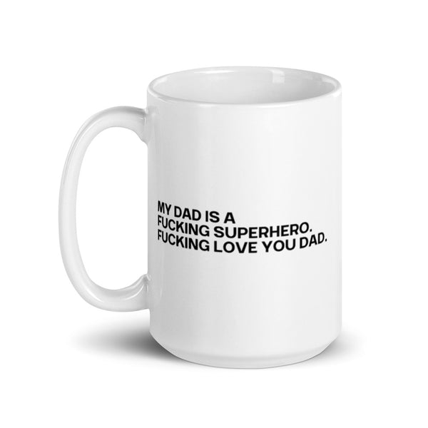 Superhero Dad Mug White