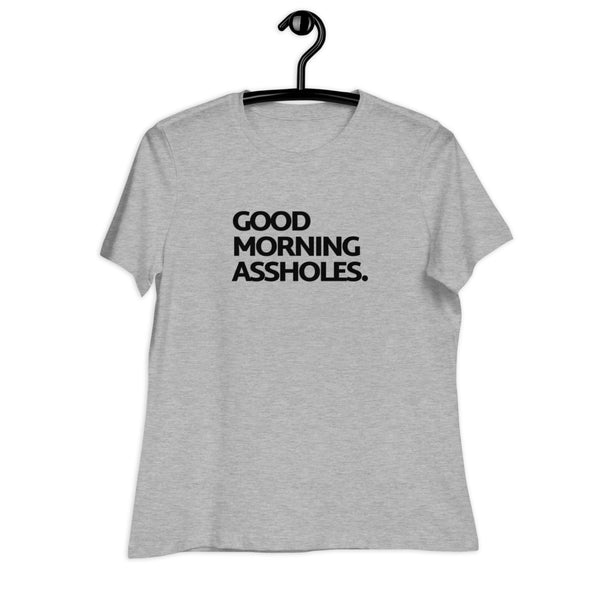 Women's Good Morning Assholes Black Print