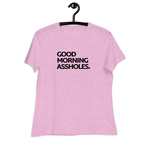 Women's Good Morning Assholes Black Print