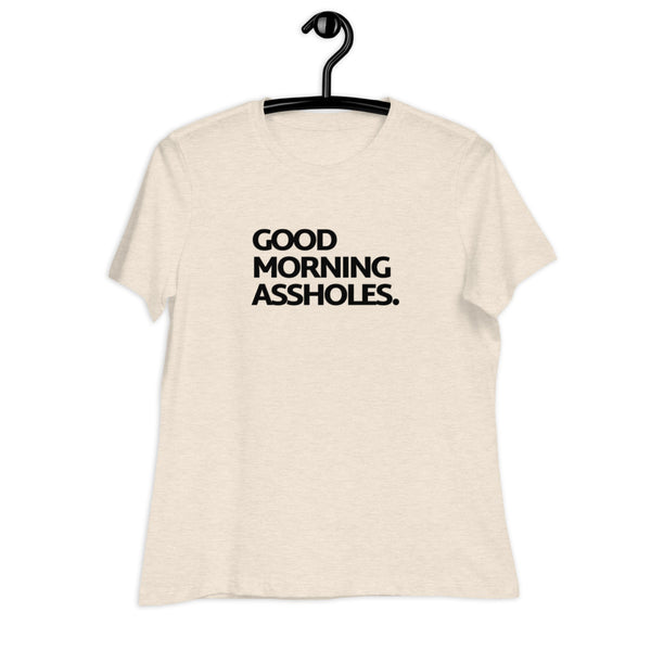 Women's Good Morning Assholes Black Print