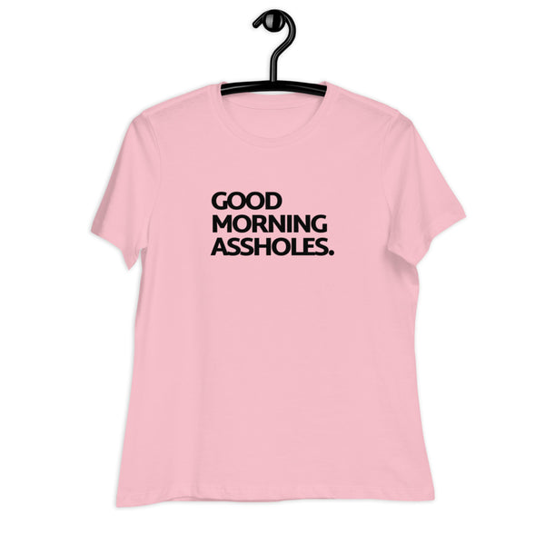 Women's Good Morning Assholes Black Print