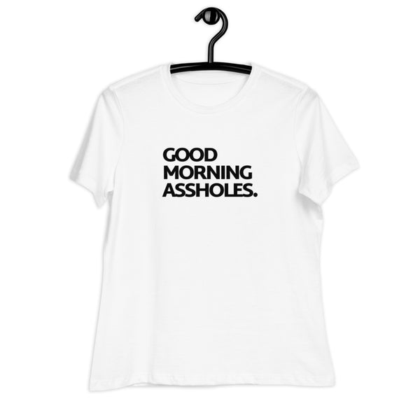 Women's Good Morning Assholes Black Print